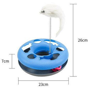 Cat Toys Spring Mice Crazy Amusement Disk Play Activity Pet Funny Toys Kitten Interactive Teaser Pet Products Toys for Cats Dogs