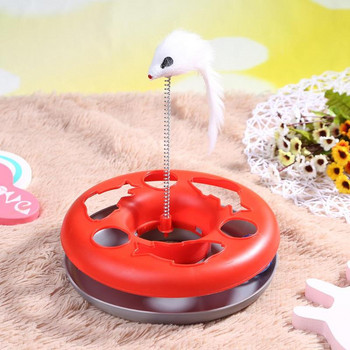 Cat Toys Spring Mice Crazy Amusement Disk Play Activity Pet Funny Toys Kitten Interactive Teaser Pet Products Toys for Cats Dogs