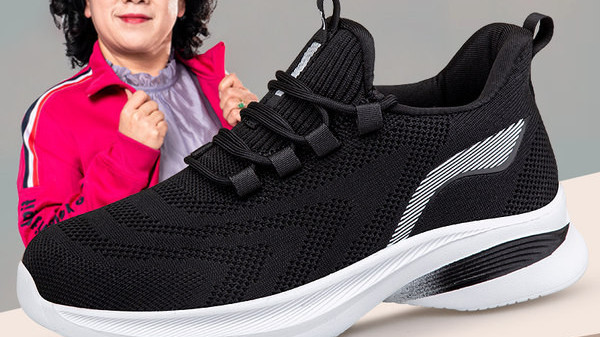 Γυναικεία αθλητικά παπούτσια casual που αναπνέουν με κορδόνια - από ύφασμα