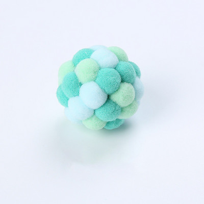 Pet Cat Toy Цветна ръчно изработена подскачаща топка Kitten Toys Плюшена камбанка Ball Mouse Toy Planet Ball Cat Toys Интерактивни консумативи за домашни любимци