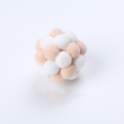 Pet Cat Toy Цветна ръчно изработена подскачаща топка Kitten Toys Плюшена камбанка Ball Mouse Toy Planet Ball Cat Toys Интерактивни консумативи за домашни любимци