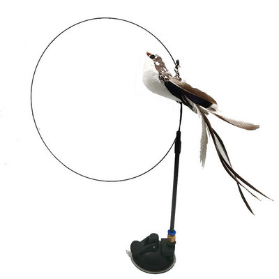 Simulare de pasăre, interactiv, amuzant, pisică, jucărie, pasăre cu pene blană, cu ventuză de clopot, pisică, jucărie, pisicuță, care se joacă, accesorii pentru animale de companie