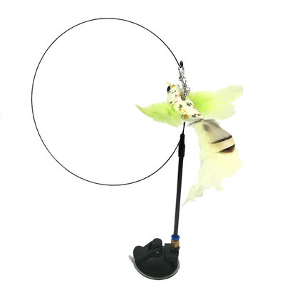 Simulare de pasăre, interactiv, amuzant, pisică, jucărie, pasăre cu pene blană, cu ventuză de clopot, pisică, jucărie, pisicuță, care se joacă, accesorii pentru animale de companie