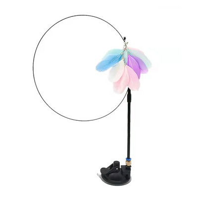 Simulare de pasăre, interactiv, amuzant, pisică, jucărie, pasăre cu pene blană, cu ventuză de clopot, pisică, jucărie, pisicuță, care se joacă, accesorii pentru animale de companie