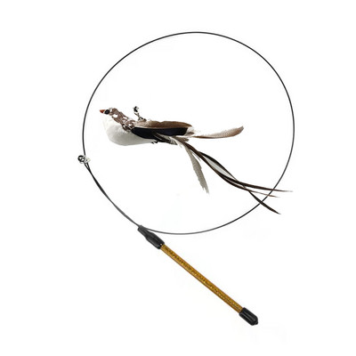Simulare de pasăre, interactiv, amuzant, pisică, jucărie, pasăre cu pene blană, cu ventuză de clopot, pisică, jucărie, pisicuță, care se joacă, accesorii pentru animale de companie