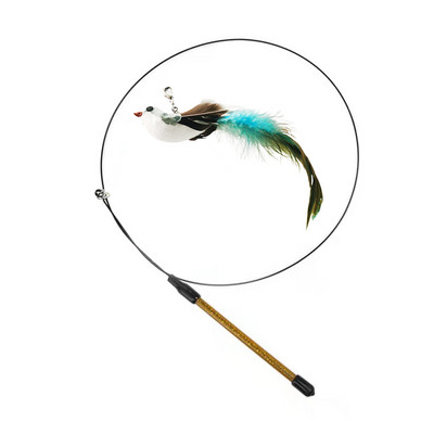 Simulare de pasăre, interactiv, amuzant, pisică, jucărie, pasăre cu pene blană, cu ventuză de clopot, pisică, jucărie, pisicuță, care se joacă, accesorii pentru animale de companie