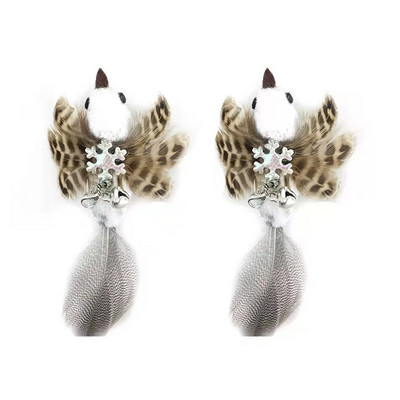 Simulare de pasăre, interactiv, amuzant, pisică, jucărie, pasăre cu pene blană, cu ventuză de clopot, pisică, jucărie, pisicuță, care se joacă, accesorii pentru animale de companie