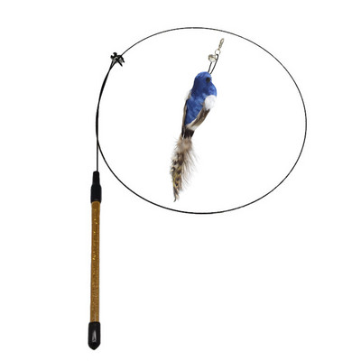 Simulare de pasăre interactivă pisică stick jucărie cu ventuză pasăre amuzantă cu pene pentru pisicuțe joaca urmărire exercițiu jucărie pentru pisici