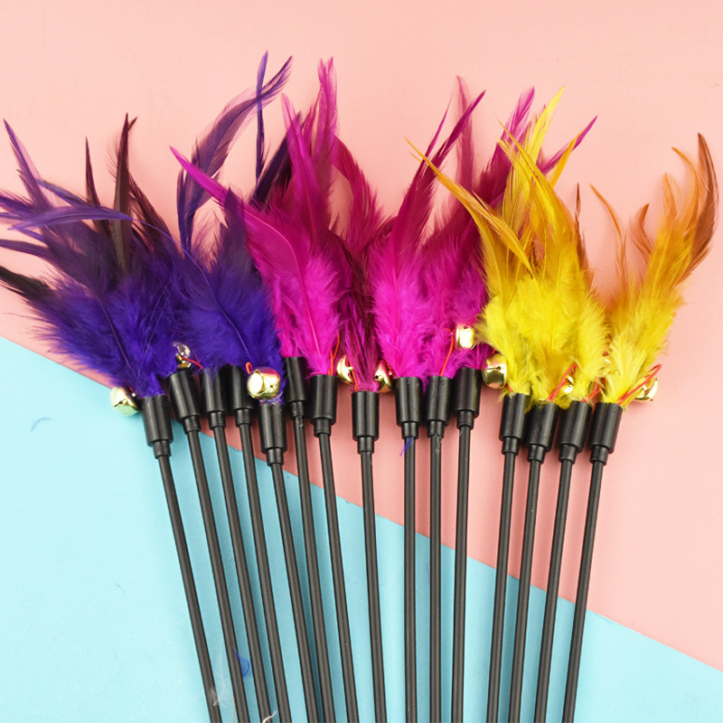 1/5 vnt Juokingas kačiuko katės erzintuvas Interaktyvus žaislinis strypas su varpelio plunksnomis žaislai naminiams katėms.