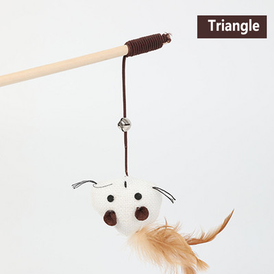 1 kom Funny Cat Stick Teaser Feather Toy Kitten Šareni štapić Cat Wand Toys Wood Pet Cat Interactive Stick Pribor za mačke za kućne ljubimce - Nasumično