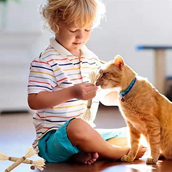 ATUBAN Cat Toys Silvervine Chew Stick,Kitten Treat Catnip Toy Kitty Φυσικά πράγματα με Catnip για καθαρισμό δοντιών εσωτερικού χώρου