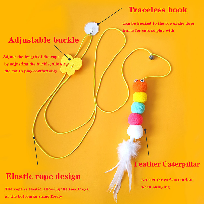 Jucărie interactivă pentru pisici, simulare de agățat, jucărie pentru pisici, amuzantă, auto-hey, jucărie interactivă pentru pisoi care se joacă Baghetă teaser Jucărie pentru pisici
