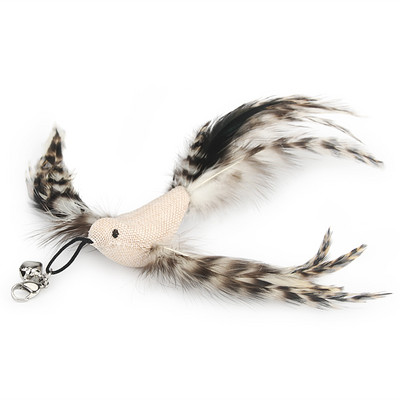 Κεφαλή αντικατάστασης για αστείο παιχνίδι με ραβδί γάτας Κουδούνι Αστεία Διάφορα είδη Γάτες Ράβδος με φτερά πτηνά Παιχνίδι για γατάκια προμήθειες