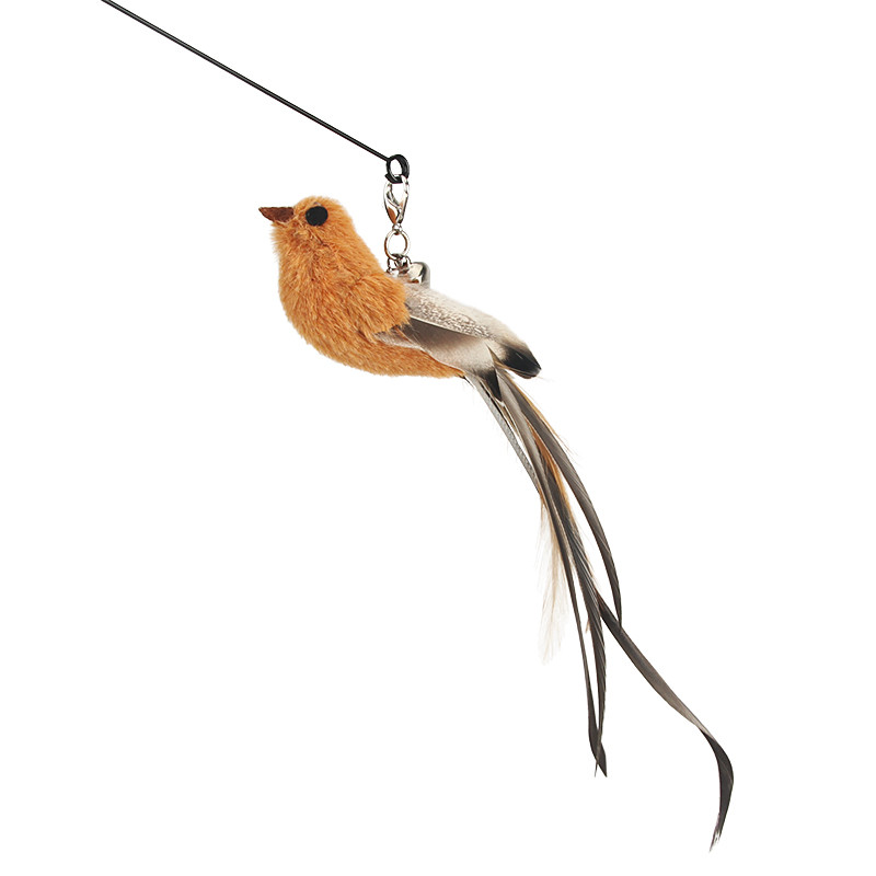 Κεφαλή αντικατάστασης για αστείο παιχνίδι με ραβδί γάτας Κουδούνι Αστεία Διάφορα είδη Γάτες Ράβδος με φτερά πτηνά Παιχνίδι για γατάκια προμήθειες