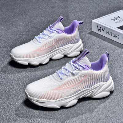 Ženske ležerne tenisice od tekstila na vezanje