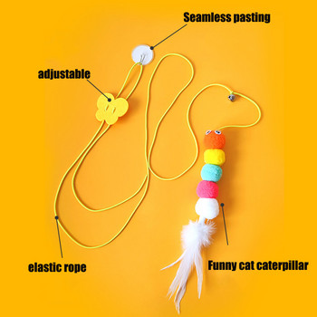 висяща автоматична интерактивна играчка за котка Забавни играчки с мишки Котешка пръчка със звънче Играчка за коте Играчка Играчка с пръчица Котешки консумативи