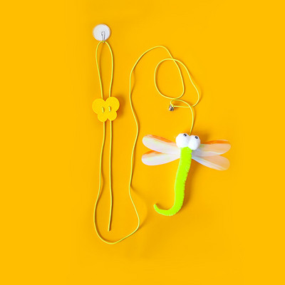 κρεμαστό αυτόματο διαδραστικό παιχνίδι γάτας Αστεία παιχνίδια ποντικιού Γάτα Ραβδί με κουδούνι Παιχνίδι για γατάκι Παίζοντας Ραβδί Παιχνιδιού Γάτα Προμήθειες