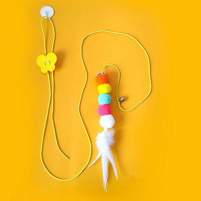 κρεμαστό αυτόματο διαδραστικό παιχνίδι γάτας Αστεία παιχνίδια ποντικιού Γάτα Ραβδί με κουδούνι Παιχνίδι για γατάκι Παίζοντας Ραβδί Παιχνιδιού Γάτα Προμήθειες