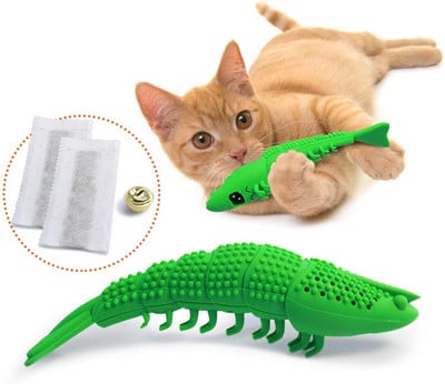 ATUBAN Cat Toothbrush Toy-Durable Hard Rubber - Cat Dental Care, Cat Interactive Toothbrush Chew Toy играчка за котки