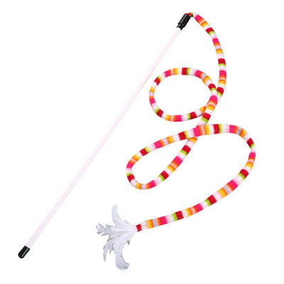 Linnukassi simulatsioonimänguasi Naljakas sulelind koos kellukeseimejaga kassipulgaga mänguasi kassipojale, kes mängib tiirutavat võlukepi mänguasi kassitarvikud