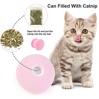 Интерактивна топка Smart Cat Toys Catnip Cat Training Toy Kitty Pet Playing Ball Pet Squeaky Supplies Продукти Играчка за котки Коте