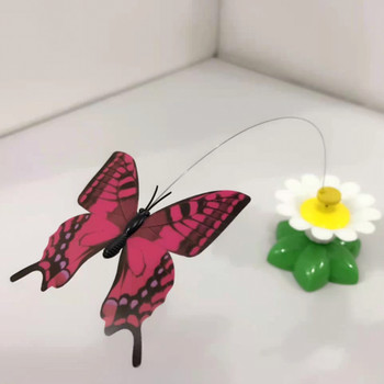 Αυτόματο ηλεκτρικό περιστρεφόμενο παιχνίδι γάτας Πολύχρωμο πουλί πεταλούδα σε σχήμα ζώου Πλαστικό αστείο κατοικίδιο σκύλο γατάκι διαδραστικά παιχνίδια εκπαίδευσης