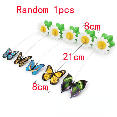 Αυτόματο ηλεκτρικό περιστρεφόμενο παιχνίδι γάτας Πολύχρωμο πουλί πεταλούδα σε σχήμα ζώου Πλαστικό αστείο κατοικίδιο σκύλο γατάκι διαδραστικά παιχνίδια εκπαίδευσης