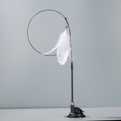 Mačji štapić s usisnom čašicom s perjem Handfree igračke za mačke Mačići u interakciji Dodaci za kućne ljubimce za Dropshipping