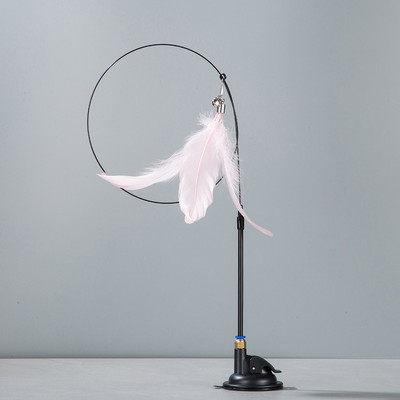 Mačji štapić s usisnom čašicom s perjem Handfree igračke za mačke Mačići u interakciji Dodaci za kućne ljubimce za Dropshipping