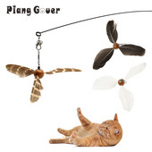 Pernata mačka Igračka za kućne ljubimce Smiješna mačja palica Rotirajući pernati mačji zadirkivač