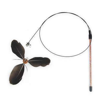 Pernata mačka Igračka za kućne ljubimce Smiješna mačja palica Rotirajući pernati mačji zadirkivač