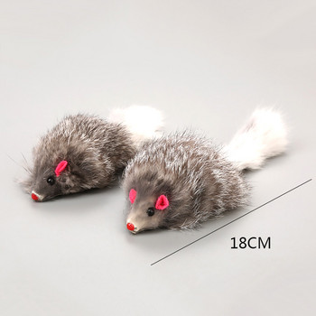 1 ΤΕΜ. Ψεύτικο ποντίκι για γάτα κατοικίδια Παιχνίδια Γάτα με μακρυμάλλη ουρά Ποντίκια μαλακό δέρας Αστεία παιχνίδια για γάτες Διαδραστικό παιχνίδι γάτας με μπάλα