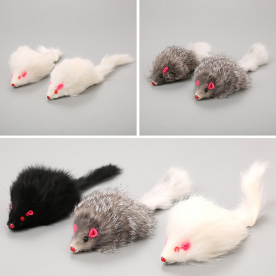 1PC False Mouse Cat Pet Toys Cat Long-haired Tail Mice Soft Fleece Funny Playing Toys For Cats Interactive Ball Cat Toy