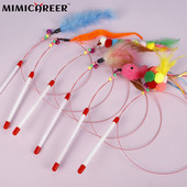 MIMICAREER Funny Cat Teaser Stick Toys Odijelo za modeliranje perja Mače se igra Interaktivne vježbe Pribor za obuku