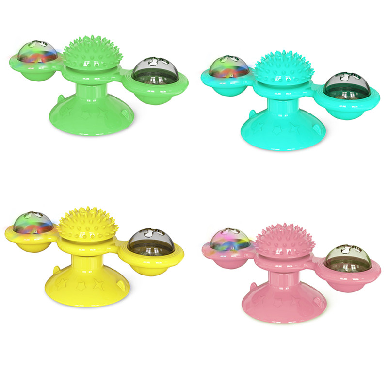 Kaķu vējdzirnavas Interaktīva rotaļlieta Spēlēšana Apmācība Puzle Kaķu spēle Pagrieziena galds Zobu tīrīšana Mājdzīvnieku produkti Dzīvnieki Kaķēnu piederumi