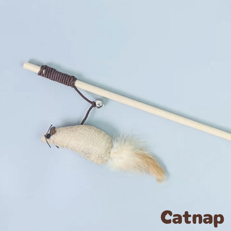 Παιχνίδι για γάτα κατοικίδια παιχνίδια αξεσουάρ Για γάτες Teaser Γατάκι Ραβδί Σιζάλ Μπαλάκι Κουδούνι Φτερό ελαστικό κορδόνι Ξύλινη ράβδο ραβδί Παιχνίδια για γάτες