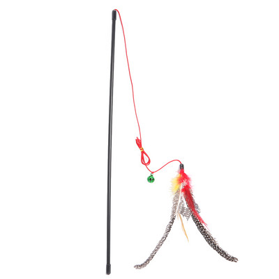 Kućni ljubimac Mačka Zadirkivanje Štap Pompon Pero Štapić Smiješni štapić Mačić Interaktivne igračke za kućne životinje Mačke Zabava