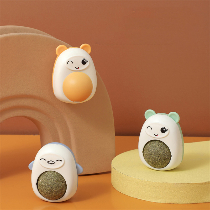 Zidna loptica od mačje metvice Nova čista prirodna mačka Loptice za grickalice Okretna igračka Čišćenje zubi mačića Igračke za igranje Jestive loptice za lizanje