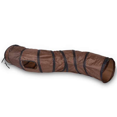 Mačji tunel za kućne mačke, veliki s loptom za igru S-oblika, 5 smjerova sklopivih interaktivnih Peek Hole, igračke za kućne ljubimce, cijevi za štene