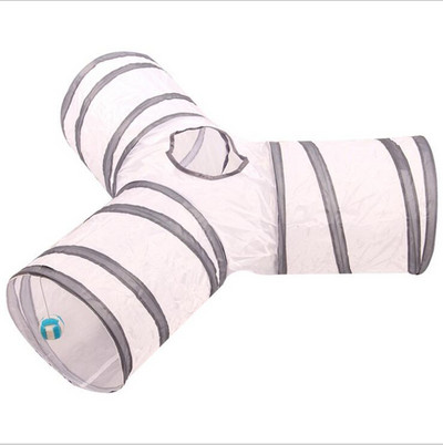 Mačji tunel za kućne mačke, veliki s loptom za igru S-oblika, 5 smjerova sklopivih interaktivnih Peek Hole, igračke za kućne ljubimce, cijevi za štene