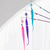 Võlukepi mänguasi, interaktiivne armas plüüsis mänguasi kiisu, kellukestega 16,5-tolline pikk plastvarras kassidele ja kassipoegadele Dropshipping