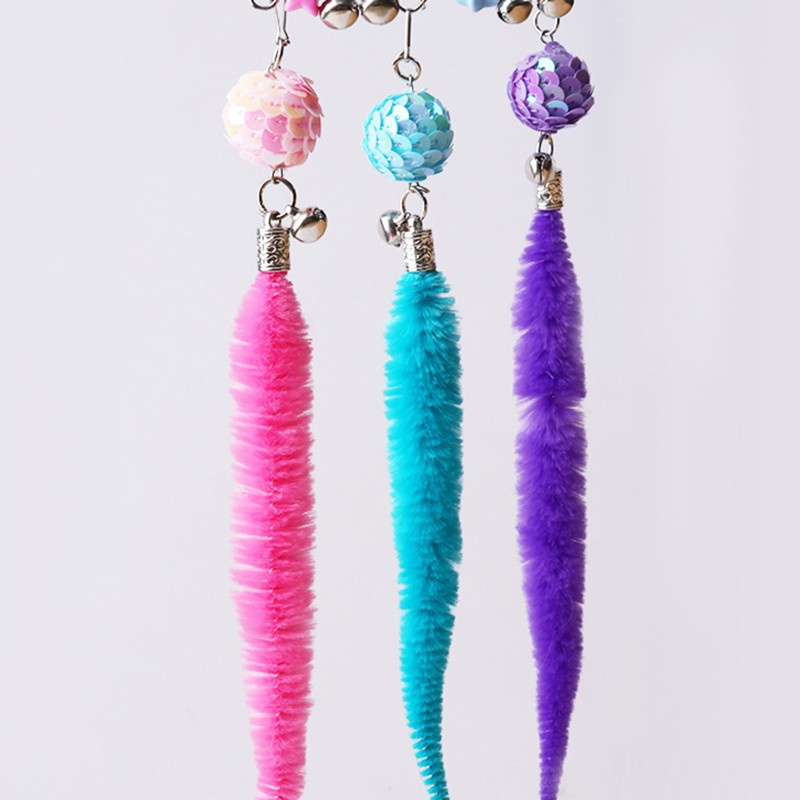 Võlukepi mänguasi, interaktiivne armas plüüsis mänguasi kiisu, kellukestega 16,5-tolline pikk plastvarras kassidele ja kassipoegadele Dropshipping