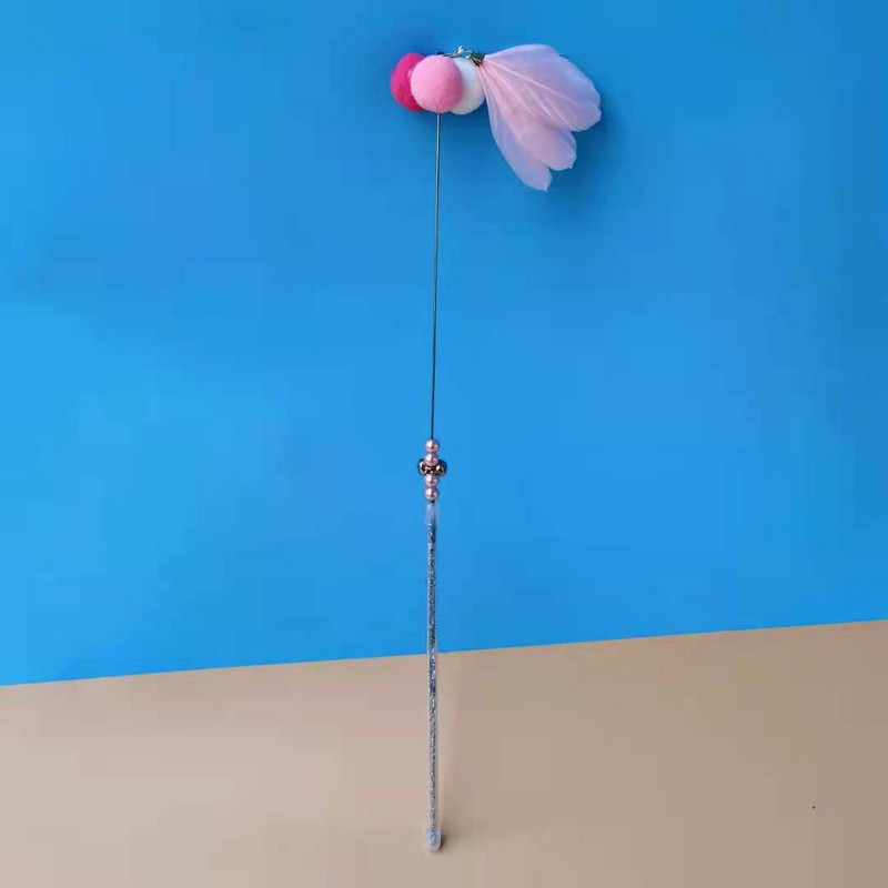 Sule naljakas kassipulk kassimänguasi karusnaha pall sulg haldjas naljakas kassipulk kelluke traat naljakas kassikepp lemmikloomatarbed armas kassimänguasi