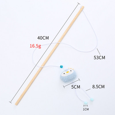 Nouă jucărie pentru pisici Desen animat din lemn Animal amuzant Băț de pisică Iepure Tigru pe stick Jucării pentru pisici Pisică interactivă Baghetă de pluș pentru animale de companie Jucărie pentru pisici