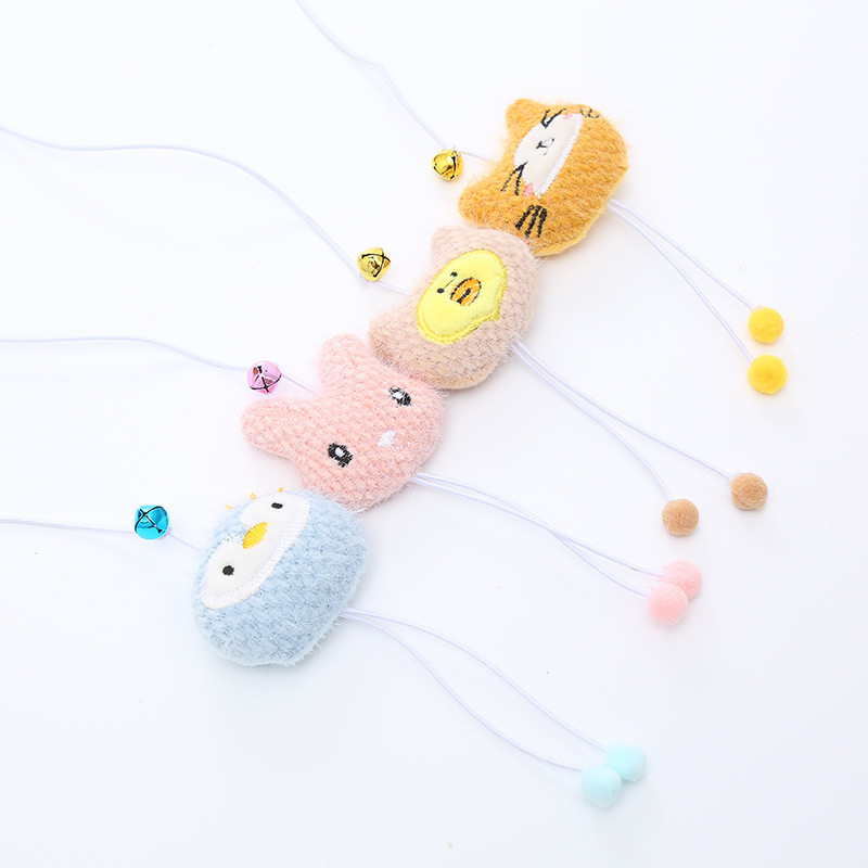 Nouă jucărie pentru pisici Desen animat din lemn Animal amuzant Băț de pisică Iepure Tigru pe stick Jucării pentru pisici Pisică interactivă Baghetă de pluș pentru animale de companie Jucărie pentru pisici