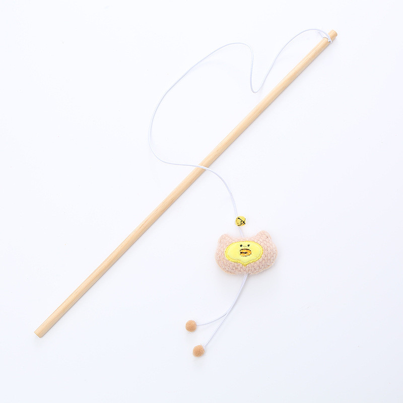 Nouă jucărie pentru pisici Desen animat din lemn Animal amuzant Băț de pisică Iepure Tigru pe stick Jucării pentru pisici Pisică interactivă Baghetă de pluș pentru animale de companie Jucărie pentru pisici