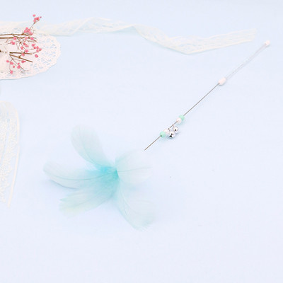 Mačka od perja u boji Guščje pero od mačjeg štapića Zvono za mačku Interaktivna igračka Pero u štapu Poboljšajte vezu Igračka zvono