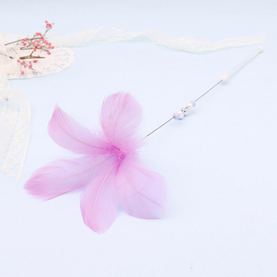 Mačka od perja u boji Guščje pero od mačjeg štapića Zvono za mačku Interaktivna igračka Pero u štapu Poboljšajte vezu Igračka zvono