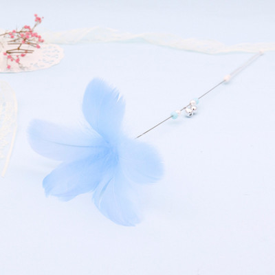 Mačka od perja u boji Guščje pero od mačjeg štapića Zvono za mačku Interaktivna igračka Pero u štapu Poboljšajte vezu Igračka zvono