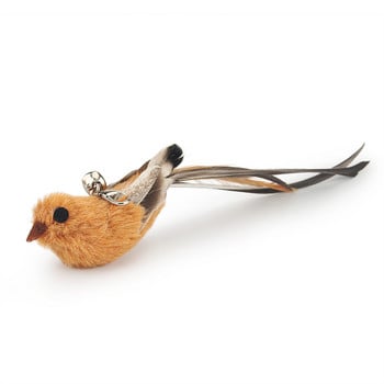 Cute Bird Toy Feather Fake Birds Teaser Stick Pet Toy Cat Stick Αξεσουάρ